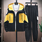 Spring Autumn New Tracksuits Men Set Casual Hooded Jacket Pants Sweatshirt Sportswear Coats Men Jacket+Pant Suits