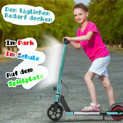 Monopattino Pieghevole da 6.5'' per Bambini dai 6 ai 12 Anni, 60Wh, Autonomia 5-8km, Velocità 14km/h, Capacità di Carico 50kg, con Freno EBS e a Pedale