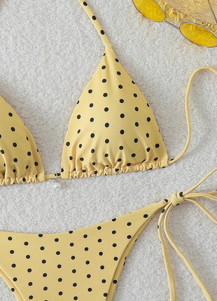 Bikini di Tendenza 2026, Costume da Bagno Sexy con Perle, Micro Bikini a Pois, Abbigliamento da Spiaggia per Donna platinumshop