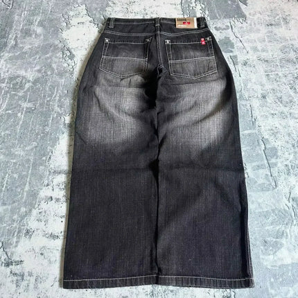 Streetwear New Fashion Stampa oversize Jeans larghi Y2K Harajuku Hip-hop Vintage Popolare Goth Pantaloni a gamba larga a vita alta Pantaloni
