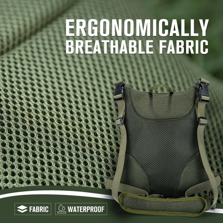 Borsa da Pesca a Mosca Goture 100% Poliestere, Borsa da Petto Ultra Leggera con Tasche Multiple, Borsa per Accessori da Pesca, Borsa a Tracolla per Esterni