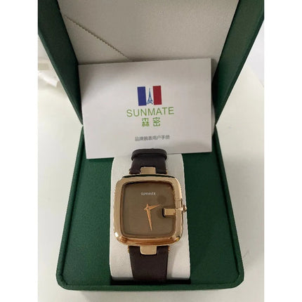 Elegante orologio da donna con movimento al quarzo in stile minimalista nordico ultrasottile con cinturino in vera pelle alla moda e confezione regalo platinumshop