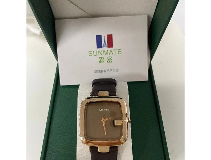 Elegante orologio da donna con movimento al quarzo in stile minimalista nordico ultrasottile con cinturino in vera pelle alla moda e confezione regalo platinumshop