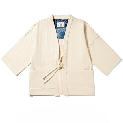 Sports Jacket, Japanese Retro Shirt, Shoulder Length Sportswear, Loose Seven Quarter Sleeves, Solid Color Casual Cardigan