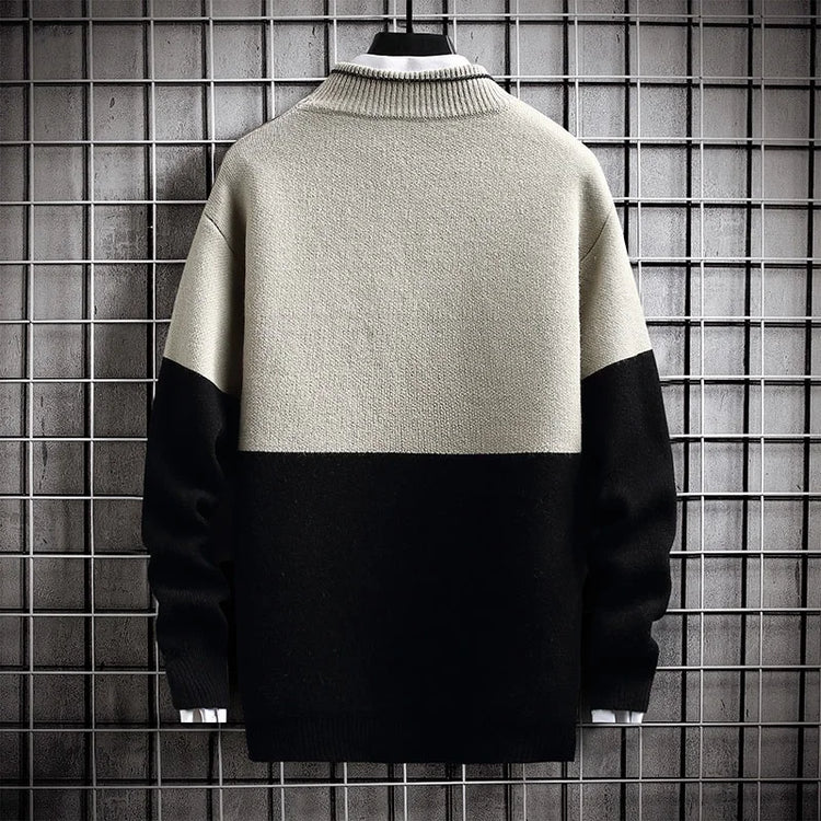 Fashion Sweater For Men Pullovers Men's Clothing Knit Men's Sweat-shirt Autumn Casual Hombre Warm Solid Spring Male Streetwear