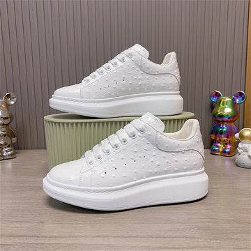 Men Genuine Leather Platform Causal Sneakers Moccasins for Man Black Luxury Brand Designer Loafers High Quality Footwear Shoes