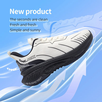 ONEMIX Nuove scarpe da corsa ammortizzanti per uomo Runner pesanti adatti Stringate Sport Donna Scarpe da ginnastica da uomo atletiche all'aperto antiscivolo PlatiNum