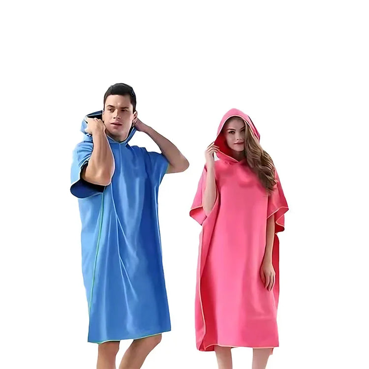 Poncho da surf Asciugamano fasciatoio Accappatoio con cappuccio Coperta da spiaggia in microfibra Asciugamano da bagno Asciugamano da spiaggia Muta Poncho da spiaggia per adulti