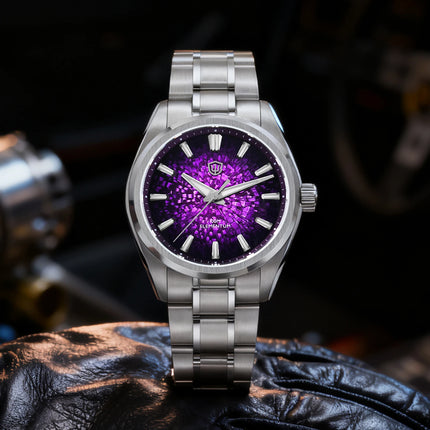 Watchdives WD0003C Ice Crack Dial 38mm Men Watch VH31 Sweep Seconds Quartz Movement Sapphire Luminous 10Bar Waterproof Watches