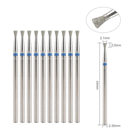 10Pcs Diamond Milling Cutter For Manicure Electric Nail Drill Bits Accessory Pedicure Machine Nail File Gel Remover Tool uñas Accesorios Y Herramientas