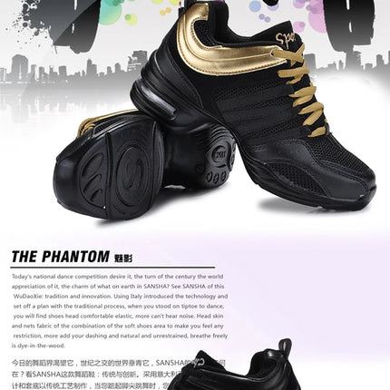 New Soft Outsole Breath Dance Shoes Women Sports Feature Dance Sneakers Jazz Hip Hop Shoes Woman Dancing Shoes Ladies Sneakers