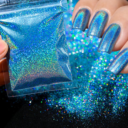 10g/Bag Glitter Snow White Nail Art Sugar Powder Sweater Laser Shiny Decoration Chrome Powder Woolen Candy Effect Nails 2027