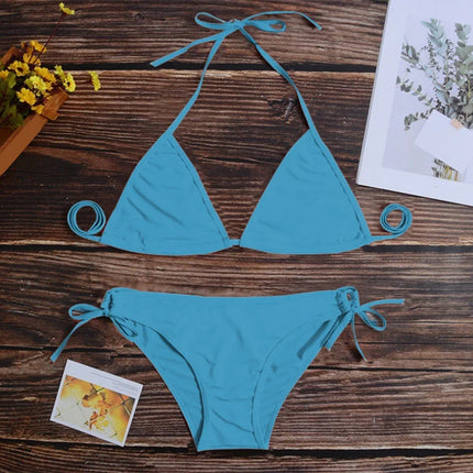 Set bikini perizoma da donna, costume da bagno sexy in stile bandage, costume da bagno brasiliano, accessori estivi per vacanze, spiaggia, piscina platinumshop