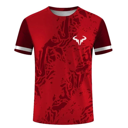 3D Printed Men's and Women's Outdoor Extreme Sports Short Sleeve Round Neck T-Shirt Badminton and Tennis Series