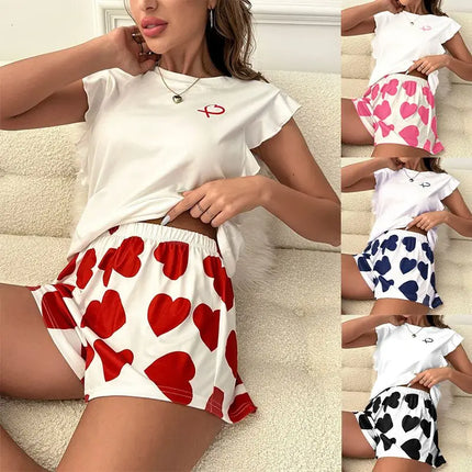 Pigiama estivo Set Pantaloni estivi da donna Set Pijama Pigiama da donna Indumenti da notte Donna che dorme Biancheria intima da notte sexy