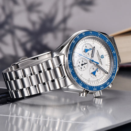 Orologio da Polso PAGANI DESIGN di Lusso Blu alla Moda per Uomo, Cronografo Sportivo con Vetro Zaffiro AR e Quadrante Luminoso, Modello 2026