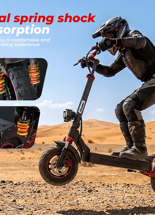 iScooter iX5s Monopattino elettrico 15 Ah 1000W con potenti pneumatici, autonomia di 65 km, velocità massima di 45 km/h