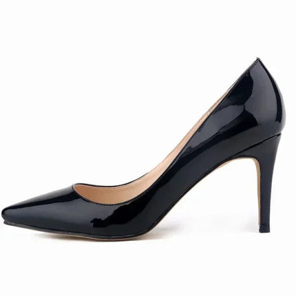 Décolleté da donna di grandi dimensioni Tacchi alti classici a punta Tacchi a spillo sexy da 9 cm Scarpe da festa di nozze rosse da donna eleganti e confortevoli platinumshop