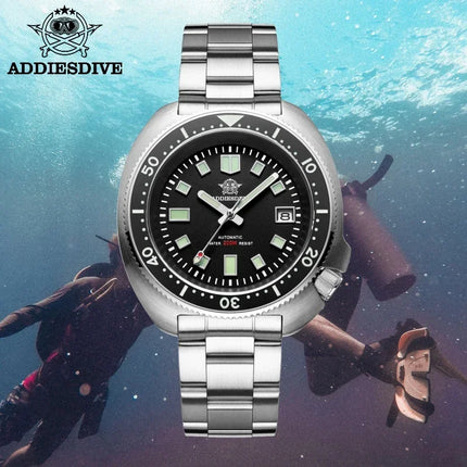 ADDIESDIVE Men's Watch Sapphire Glass Stainless Steel NH35 Automatic Mechanical Watch BGW9 Luminous 200m Waterproof Dive Watch