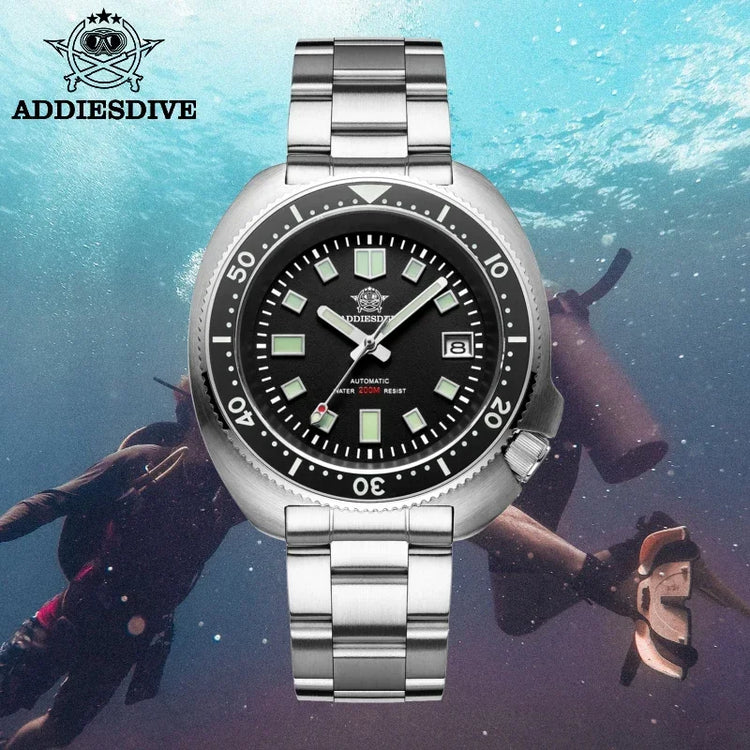 ADDIESDIVE Men's Watch Sapphire Glass Stainless Steel NH35 Automatic Mechanical Watch BGW9 Luminous 200m Waterproof Dive Watch
