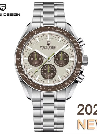 Nuovo Orologio da Uomo PAGANI DESIGN V6 Moon 2026, Orologio da Polso al Quarzo di Lusso, Cronografo Veloce, Vetro Zaffiro AR, Impermeabile, Luminoso, VK63, Regalo per Uomo