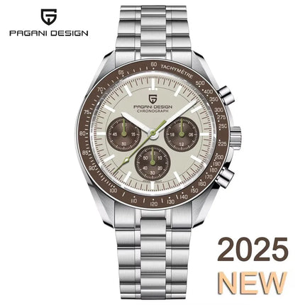 Nuovo Orologio da Uomo PAGANI DESIGN Moon 2026, Orologio al Quarzo di Lusso Dorato per Uomo, Cronografo Sportivo Impermeabile Luminoso con Vetro Zaffiro AR, Lunetta in Ceramica, Acciaio Inossidabile, Regalo per Uomo