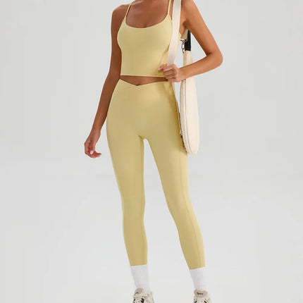 Women Gym Sports Leggings Workout Yoga Pants With Pockets High Waist Tights Fitness Pants Outdoors Running Training Trousers PlatiNum