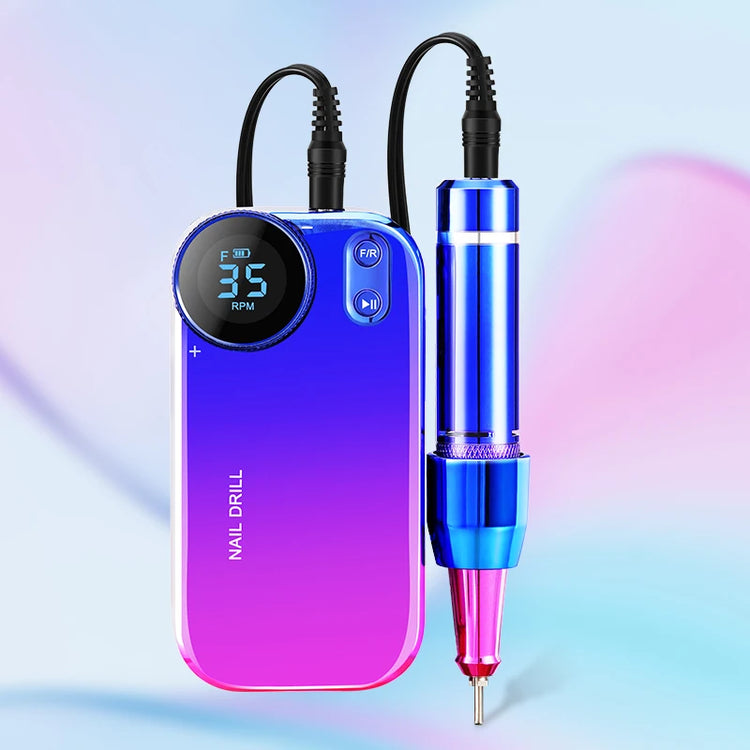 Professional Wireless Charging Electric Nail Drill Machine, 4500mAh Battery, Long Lasting Runtime, Remove Gel Nails, Nail Shaping & Polishing, Manicure Pedicure Kit for Home & Salon Use