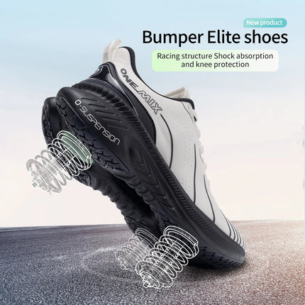 ONEMIX Nuove scarpe da corsa ammortizzanti per uomo Runner pesanti adatti Stringate Sport Donna Scarpe da ginnastica da uomo atletiche all'aperto antiscivolo PlatiNum