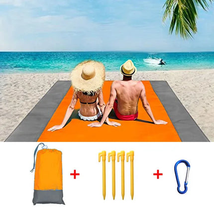 2022 telo mare oversize tappetino senza sabbia spiaggia antivento impermeabile coperte da Picnic tappetino da spiaggia tasca oversize Picnic 4 ancora