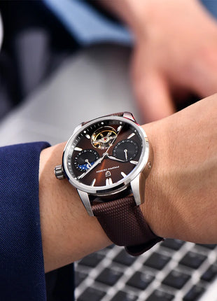 PAGANI DESIGN 41MM Orologio da uomo Orologio meccanico automatico di lusso Orologio da pilota impermeabile in acciaio inossidabile da 100 m PDYS021