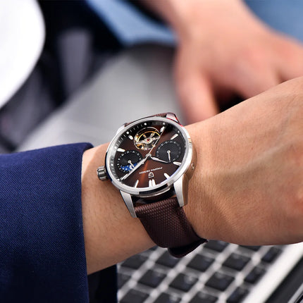 PAGANI DESIGN 41MM Orologio da uomo Orologio meccanico automatico di lusso Orologio da pilota impermeabile in acciaio inossidabile da 100 m PDYS021