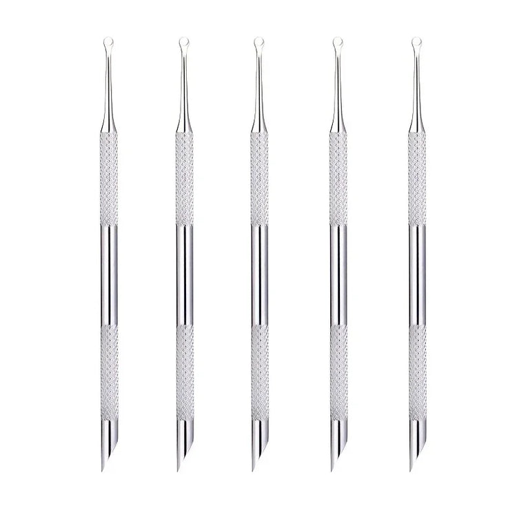 Stainless Steel Multi-Functional Dead Light Beige Remover & Cuticle Pusher Portable Nail Care Tool for Manicure Pedicure