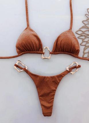 Micro Bikini Sexy da Donna, Costumi da Bagno Femminili, Set Bikini Push-Up, Abbigliamento da Spiaggia, Biquini Brasiliano PlatiNum