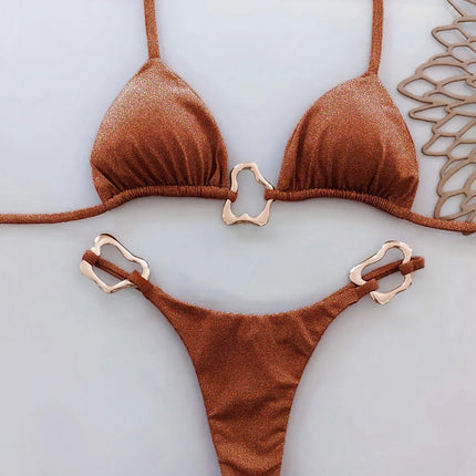 Micro Bikini Sexy da Donna, Costumi da Bagno Femminili, Set Bikini Push-Up, Abbigliamento da Spiaggia, Biquini Brasiliano PlatiNum