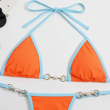 Set bikini sexy in due pezzi Set bikini con stampa casuale da donna Costume da bagno push-up Costume da bagno sandbeach platinumshop