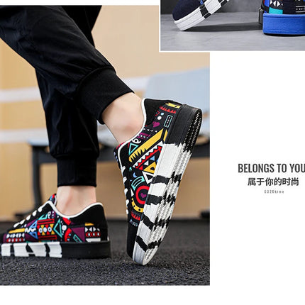 Nuove Scarpe Estive alla Moda per Uomo, Sneakers Sportive Antiscivolo da Passeggio, Scarpe Casual in Tela con Motivi, Zapatos Maschili
