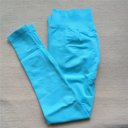 Seamless Sporty Leggings High Elastic Yoga Leggings Fitness Pants Butt Lifting Tights Tummy Control Squat Proof Workout Tights PlatiNum