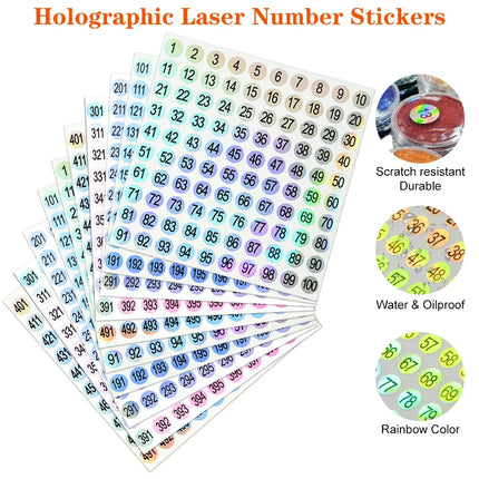 1 500 Number Stickers Self Adhesive Labels for Nail Art Storage Organizing DIY Craft Marking Manicure Tool Kit 2027
