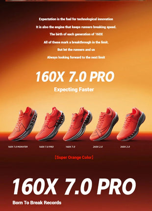 Xtep 160X 7.0 Pro Running Shoes 2025 Professional Marathon PB Carbon Plate Sports Shoes Cushioning Shock Sneakers 975319110041 PlatiNum
