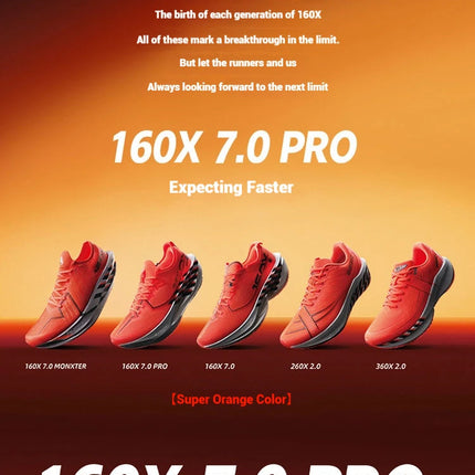 Xtep 160X 7.0 Pro Running Shoes 2025 Professional Marathon PB Carbon Plate Sports Shoes Cushioning Shock Sneakers 975319110041 PlatiNum