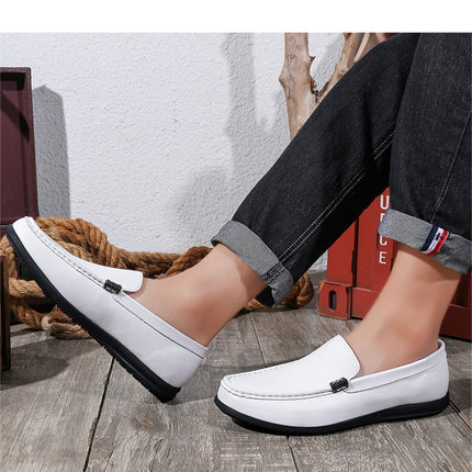 2025 Estate Scava Fuori Penny Mocassini Da Uomo Scarpe Da Barca Traspirante Uomo Mocassini In Pelle Slip On Appartamenti Mens Casual Scarpe Da Guida