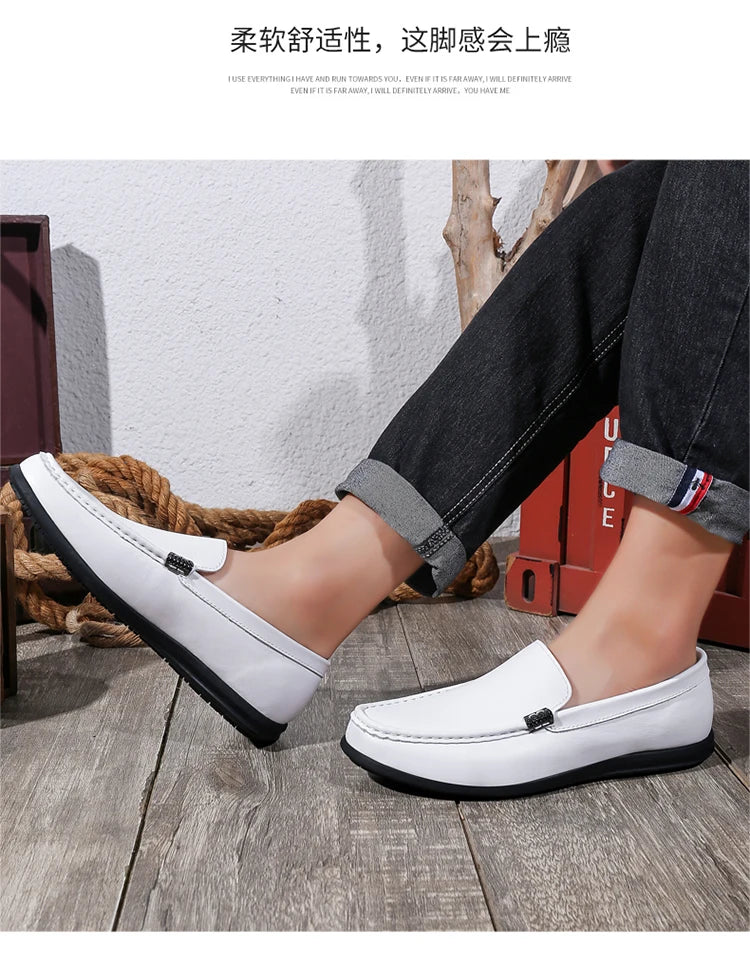 2025 Estate Scava Fuori Penny Mocassini Da Uomo Scarpe Da Barca Traspirante Uomo Mocassini In Pelle Slip On Appartamenti Mens Casual Scarpe Da Guida