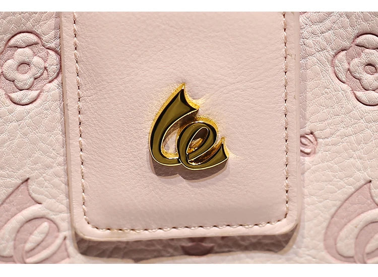 2024 borsa a secchiello portatile in pelle dolce e di lusso con stampa floreale delicata e sciarpe bella borsa a tracolla da donna