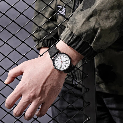 Orologio da polso sportivo al quarzo da polso da uomo con cinturino in Nylon luminoso orologi da polso resistenti agli urti platinumshop