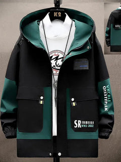Autumn new style Fashion Trend Hooded Jacket spring Men's Casual Comfort Fleece High Quality Coat male full size M-4XL