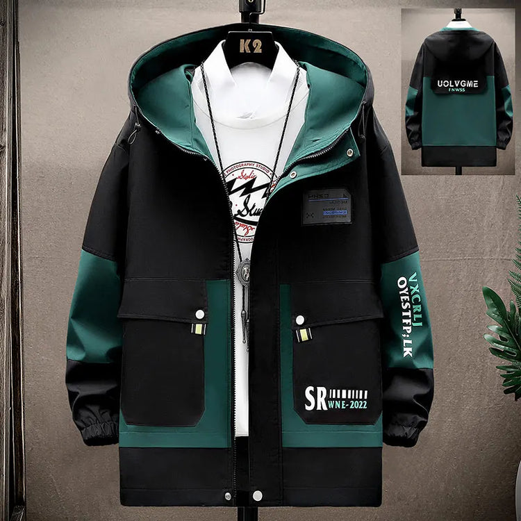 Autumn new style Fashion Trend Hooded Jacket spring Men's Casual Comfort Fleece High Quality Coat male full size M-4XL