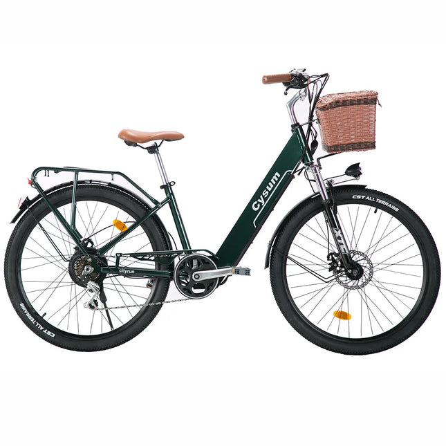 Cityrun Electric Bicycle for Adults, 26 Inch, Unisex, 250W Motor, 36V/10Ah Battery, Max Speed 25 km/h, Pedal Assist, Range 70-90 km.
