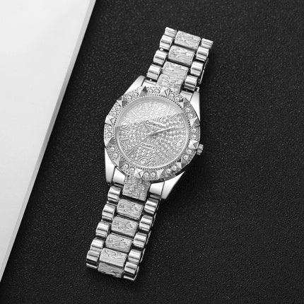 Orologi da donna con diamanti di lusso Orologio da polso al quarzo da donna con quadrante arabo alla moda Reloj Mujer Orologio da ragazza regalo (senza scatola) platinumshop