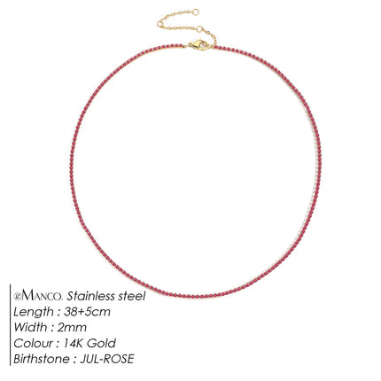 eManco Fashion Crystal High Quality Stainless Steel Gold Plated Necklace Ladies Charming Accessories Gifts Wholesale PlatiNum